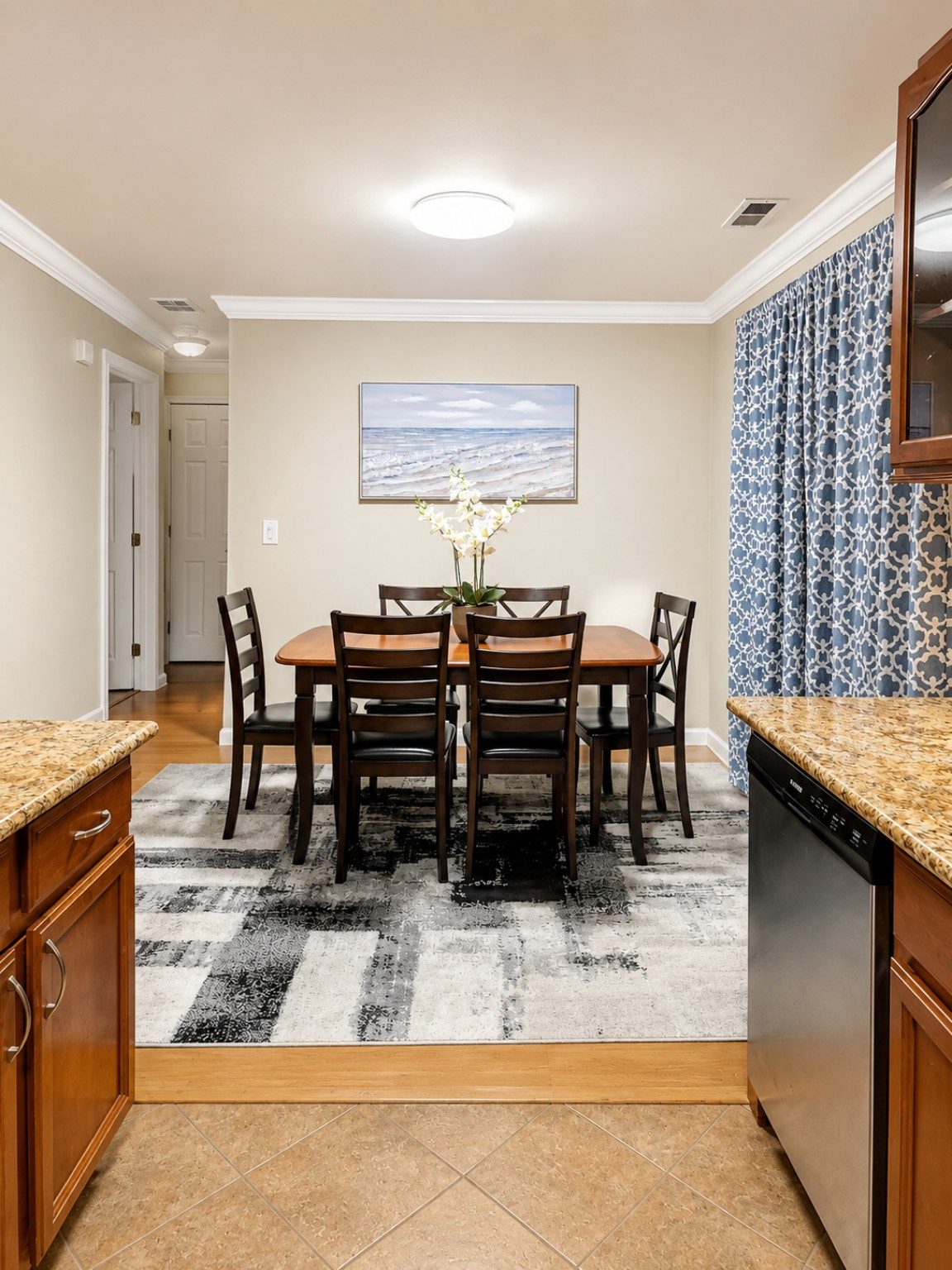 Dining from the kitchen