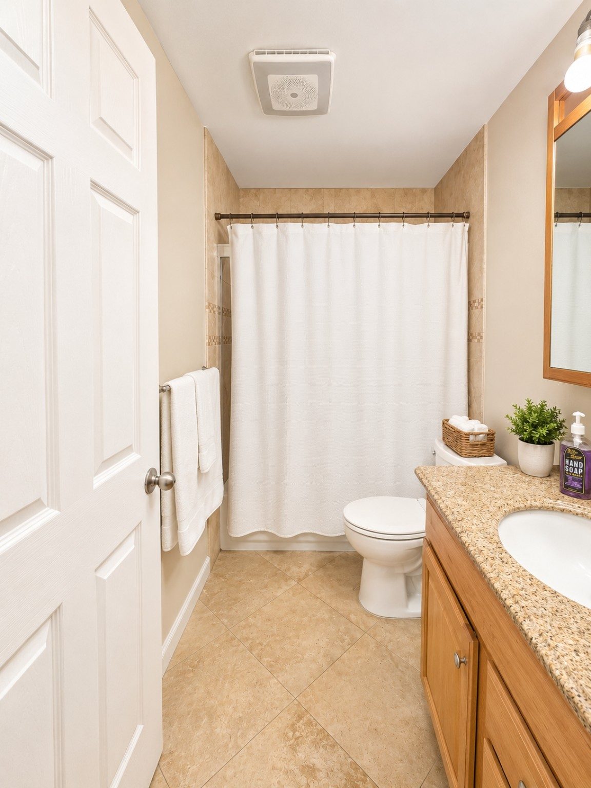 Bathroom and hallway