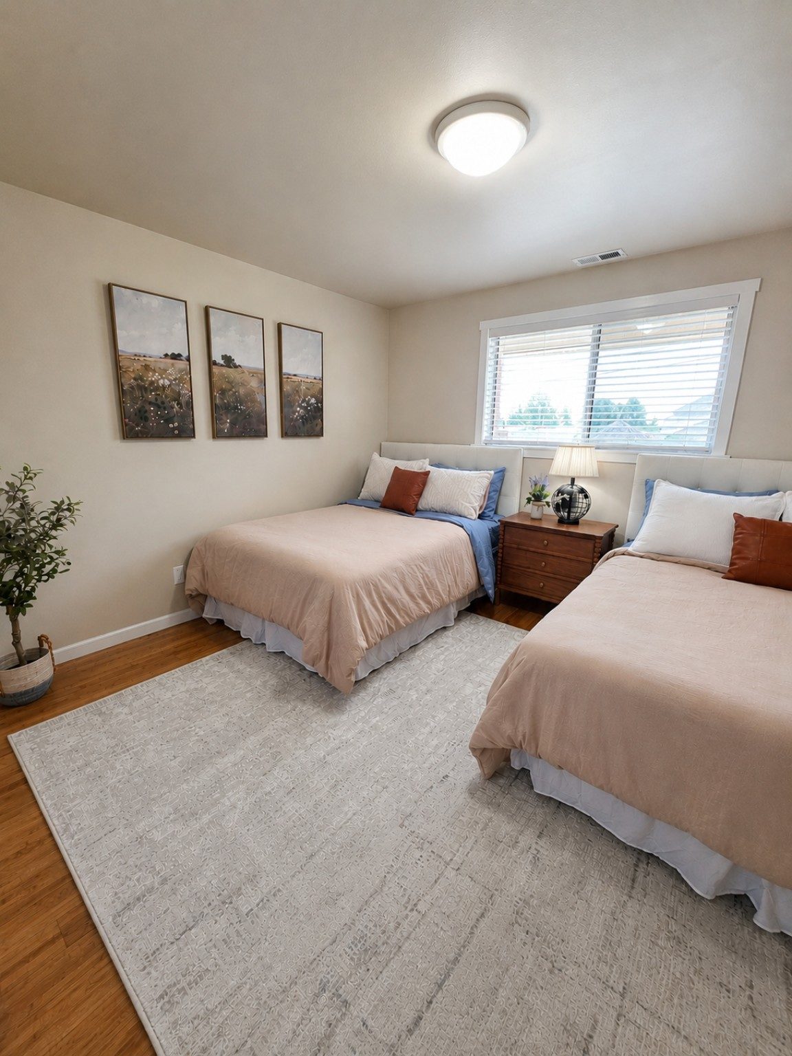 Bedroom with two double beds